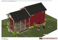 CB202 _ Combo Chicken Coop Garden Shed Plans Construction_06